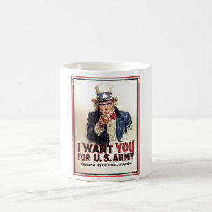 Mug L'Oncle Sam I vous veulent pour l'armée américaine