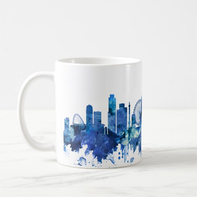 Mug London England Skyline Blue (Gauche)