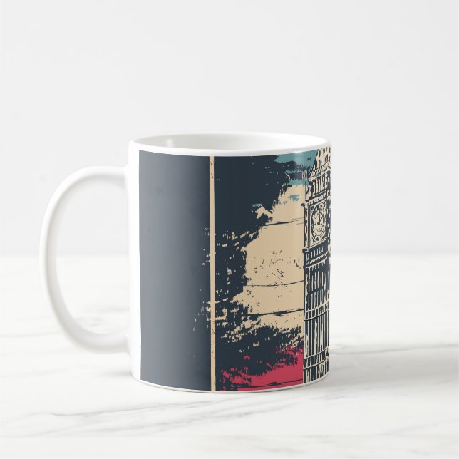 Mug Londres Big Ben : Poster de typographie (Gauche)