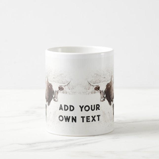 Mug londres cow sepia teinte photo ajouter votre propr (Centre)