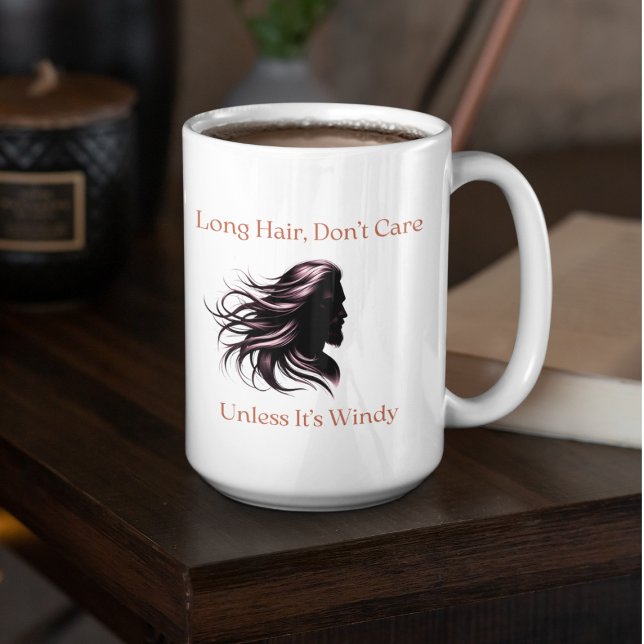 Mug Long Hair, Don't Care (Créateur téléchargé)