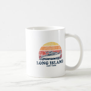 Mug Long Island Ny Bateau Vintage Années 70 Design Rét
