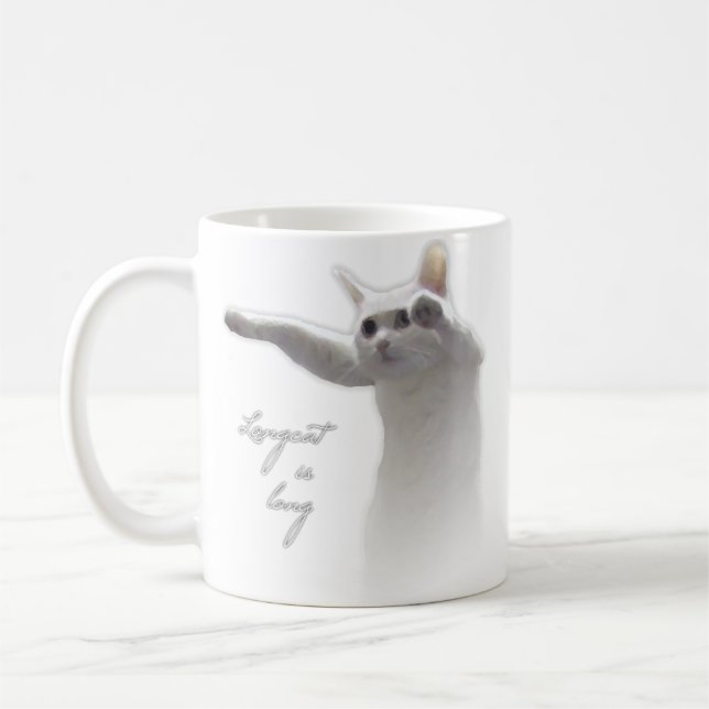 Mug Longcat levé (Gauche)