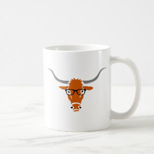 Mug Longhorn avec des verres de hippie