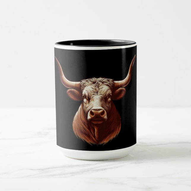 Mug Longhorn du Texas noir (Centre)