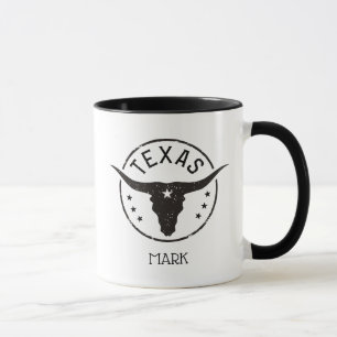 Mug Longhorn Texas personnalisé