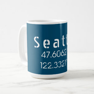 Mug Longitude de la latitude de Seattle