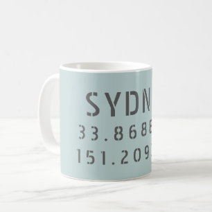Mug Longitude de la latitude de Sydney