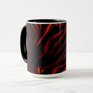 Mug Longue trace rouge sur l'arrière - plan noir