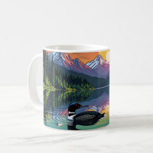 Mug Loon au coucher du soleil