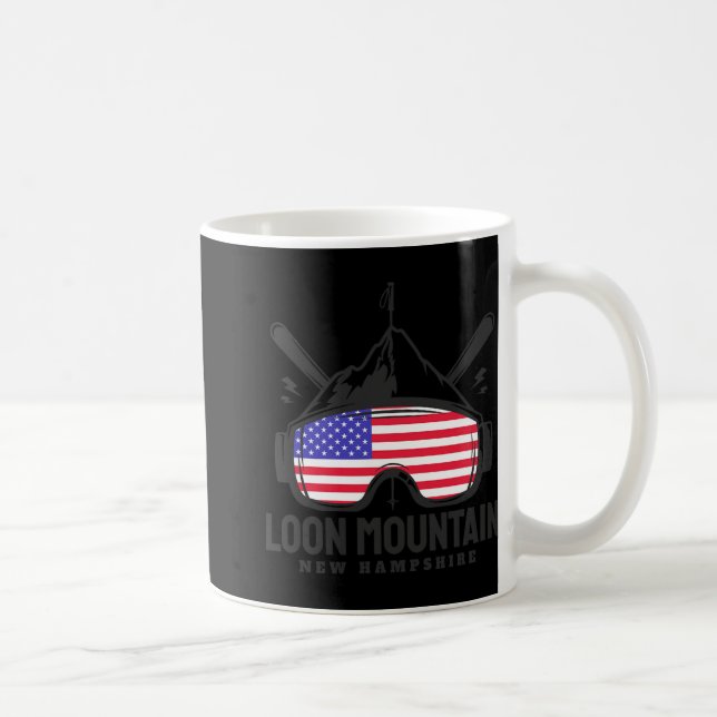 Mug Loon Mountain New Hampshire Usa Ski Retro Skiing  (Droite)