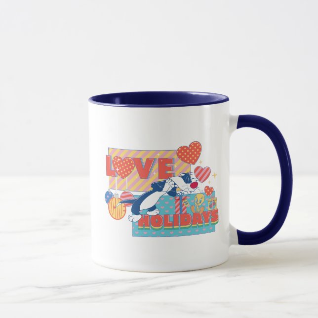 Mug LOONEY TUNES™ | SYLVESTER™ & TWEETY™Love Holidays (Droite)