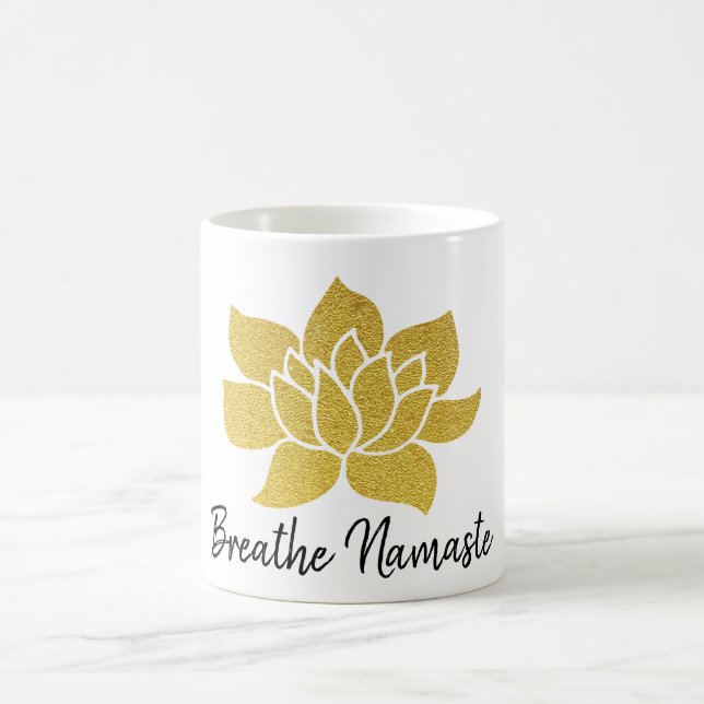Mug L'or Lotus de *~* respirent le blanc d'or de (Centre)
