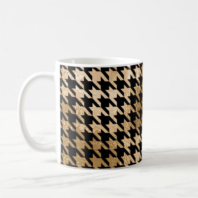 Mug L'or métallique accroche la dent, motif de mode. (Gauche)