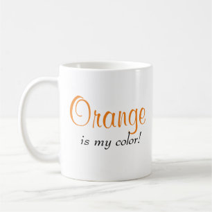 Mug L'orange amusant est ma couleur disant