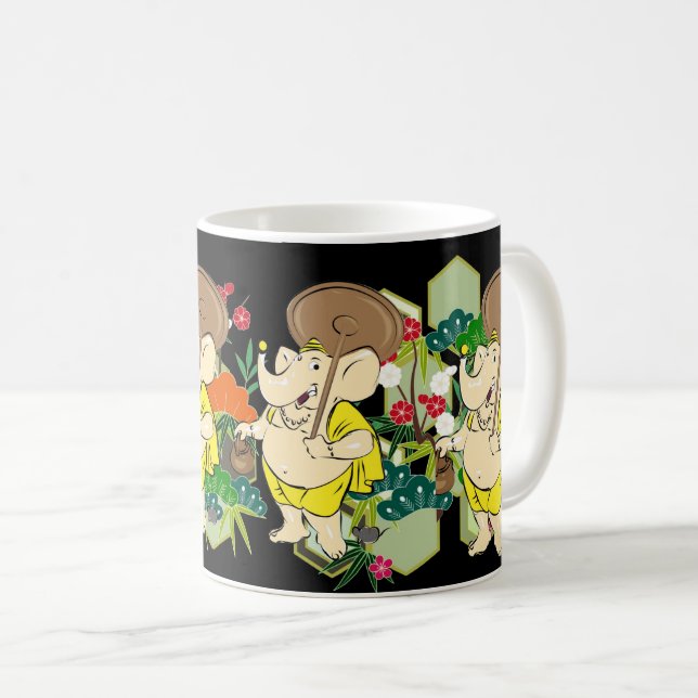 Mug Lord Ganesh Eléphant spirituel pour bonne chance (Devant droit)
