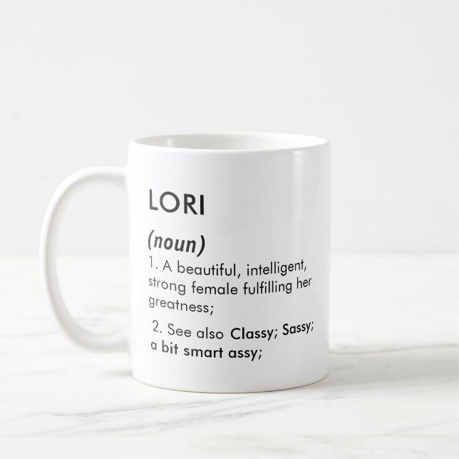 Mug Lori name, Editable name, Custom name (Gauche)