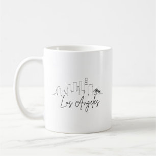 Mug Los Angeles, Californie   Ligne Skyline Stylisée V