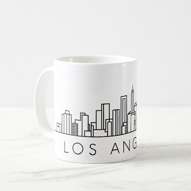 Mug Los Angeles Skyline - Cityscape Design (Devant gauche)