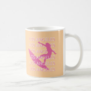 Mug Los Angeles Travel Art, Californie, Amateurs de pl