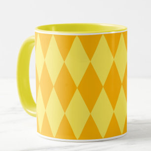 Mug Losanges damier jaune clair et foncé