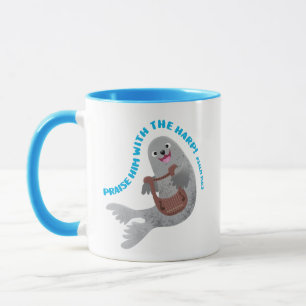 Mug Louange au phoque à la harpe mignon verset bibliqu