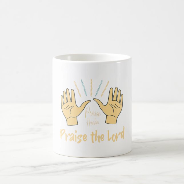 Mug Louez les mains; Louez le Seigneur chrétien (Centre)