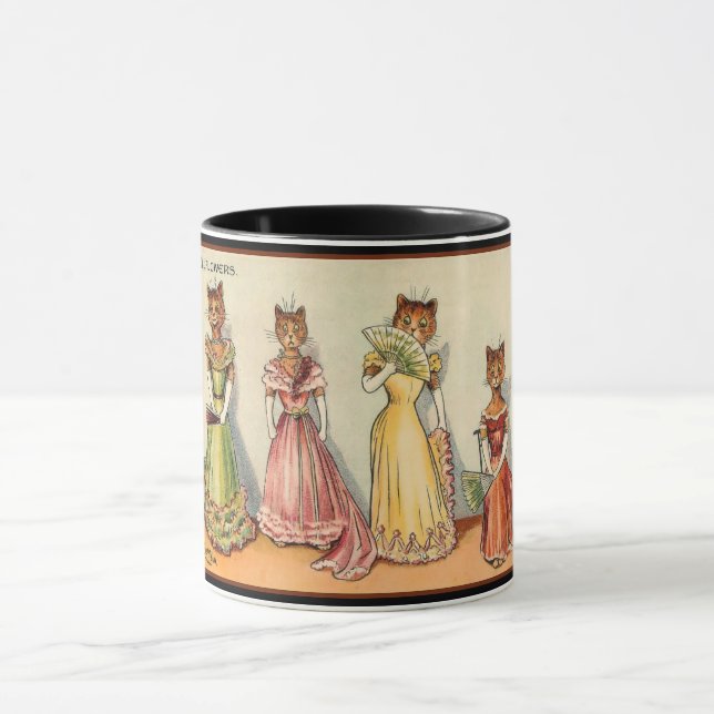 Mug Louis Wain Wallflower Girl Cats (Centre)