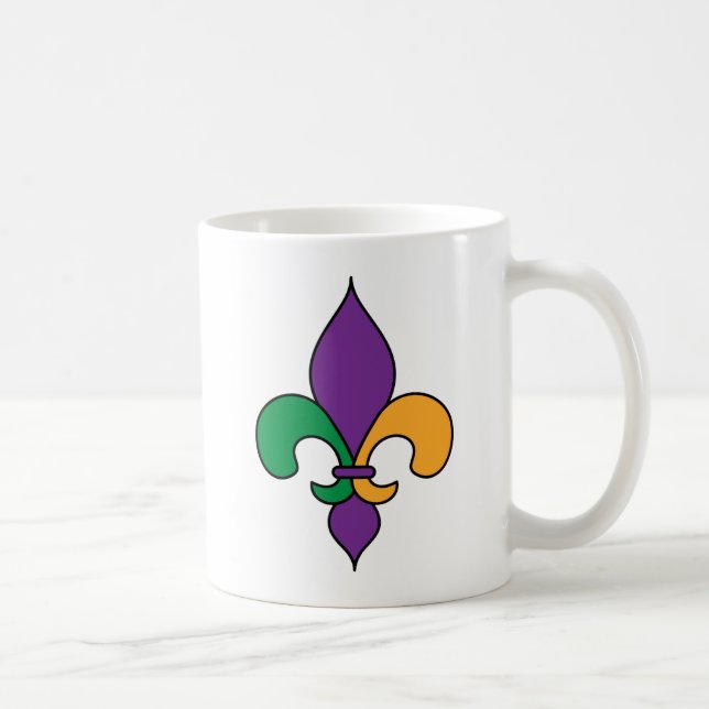 Mug Louisiane Mardi Gras Fleur de Lis (Droite)