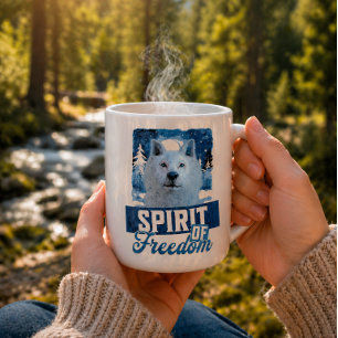 Mug Loup Arctique Esprit de liberté Création faunique
