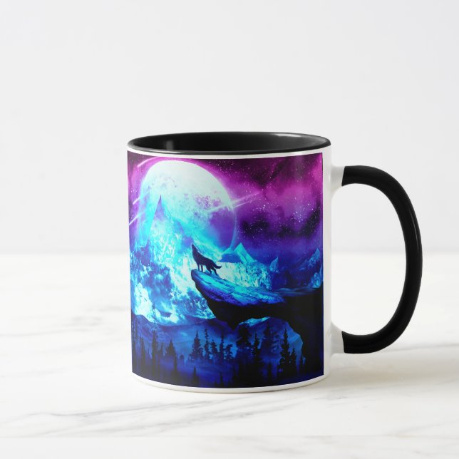 Mug Loup coloré hurlant (Droite)
