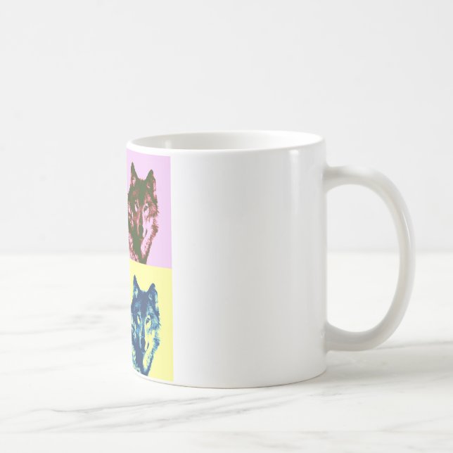 Mug Loup d'art pop (Droite)