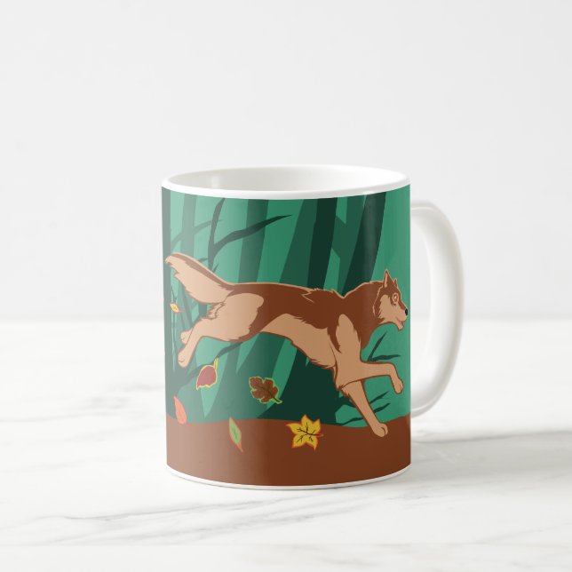 Mug Loup d'automne (Devant droit)