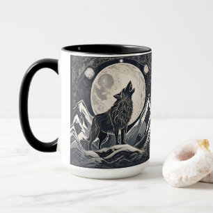 Mug Loup de nuit Howl - Lune et forêt esthétique
