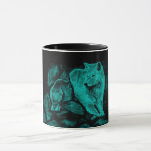 Mug Loup et corbeau dans la nuit