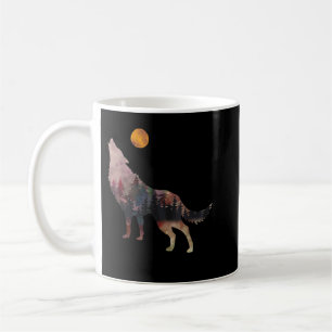 Mug Loup hurlant dans la lune Ciel Loup Vikings Wild L