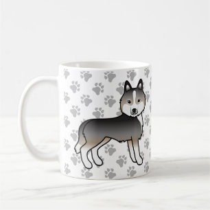 Mug Loup Léger Gris Husky Sibérien Chien de Dessin Ani