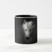 Loup, loup noir et blanc photo