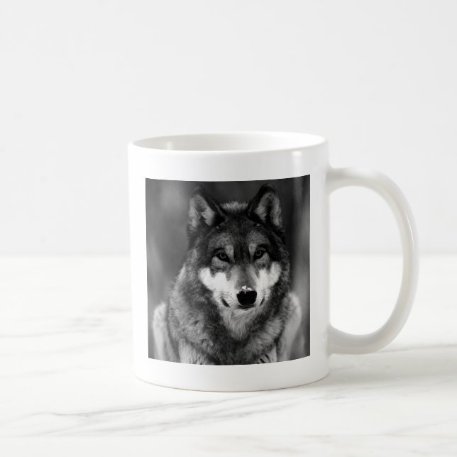 Mug Loup noir et blanc (Droite)