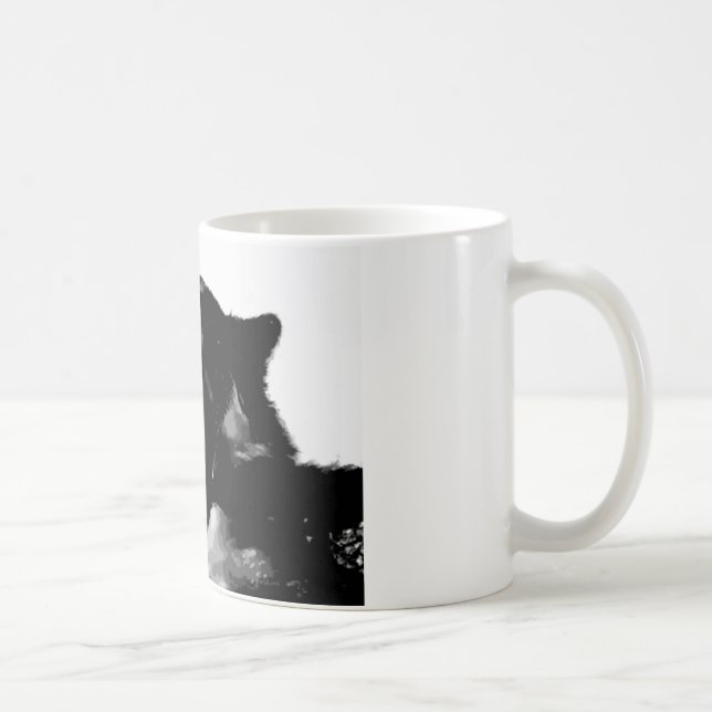 Mug Loup noir et blanc (Droite)