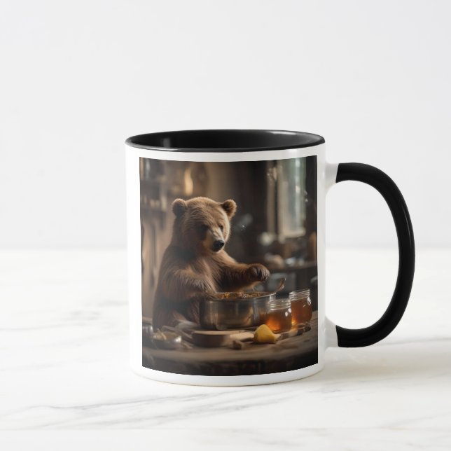 Mug L'ours cuisinier dans ses casseroles. (Droite)