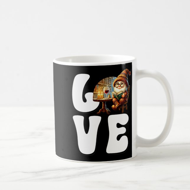 Mug Love Books Teacher Gnome Graphic For Women And Win (Droite)
