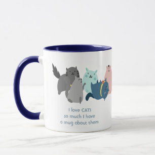 Mug Love CATS tellement je tellement de Citation amusa