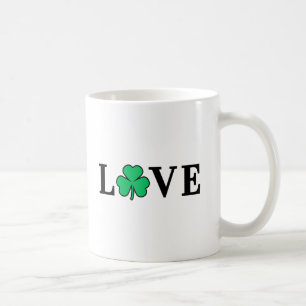Mug LOVE Clover Shamrock Irlande Irlande Élégant minim