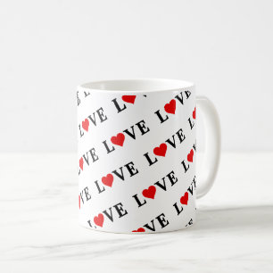 Mug LOVE, Coeur, minimaliste, texte, typographie,  
