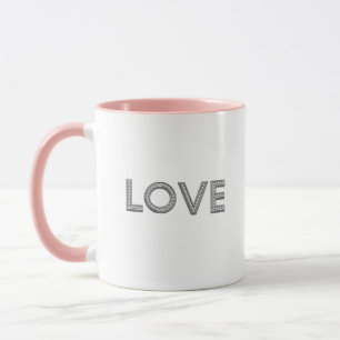 Mug Love Diamond Letters