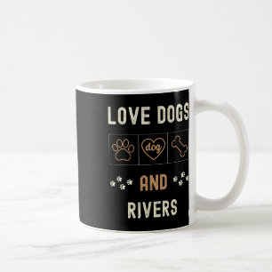 Mug Love Dogs Walking Boats Rivers Hommes Femmes Propr