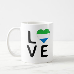 Mug Love - drapeau de la Sierra Leone