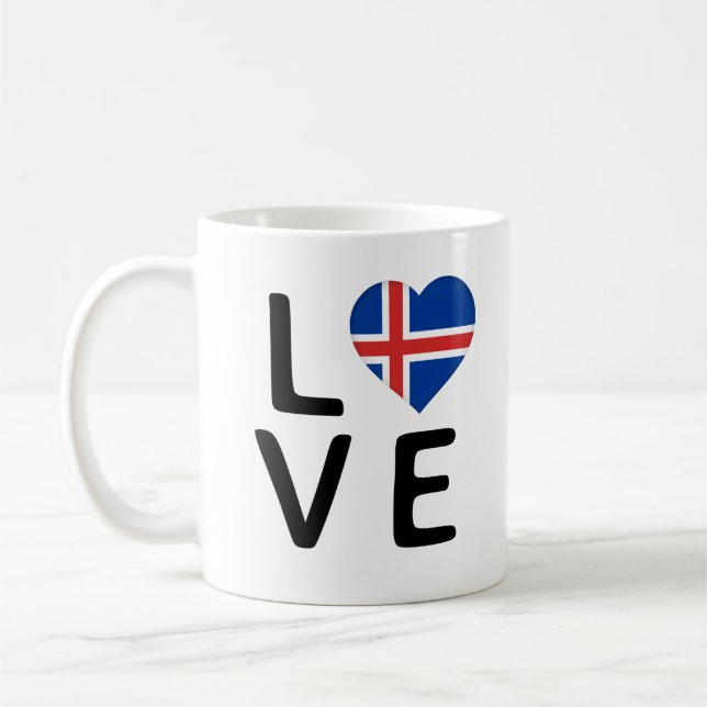 Mug Love - Drapeau Islande (Gauche)