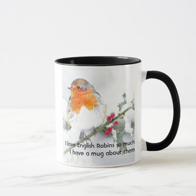 Mug Love English Robin Birds tellement je me divertit  (Droite)